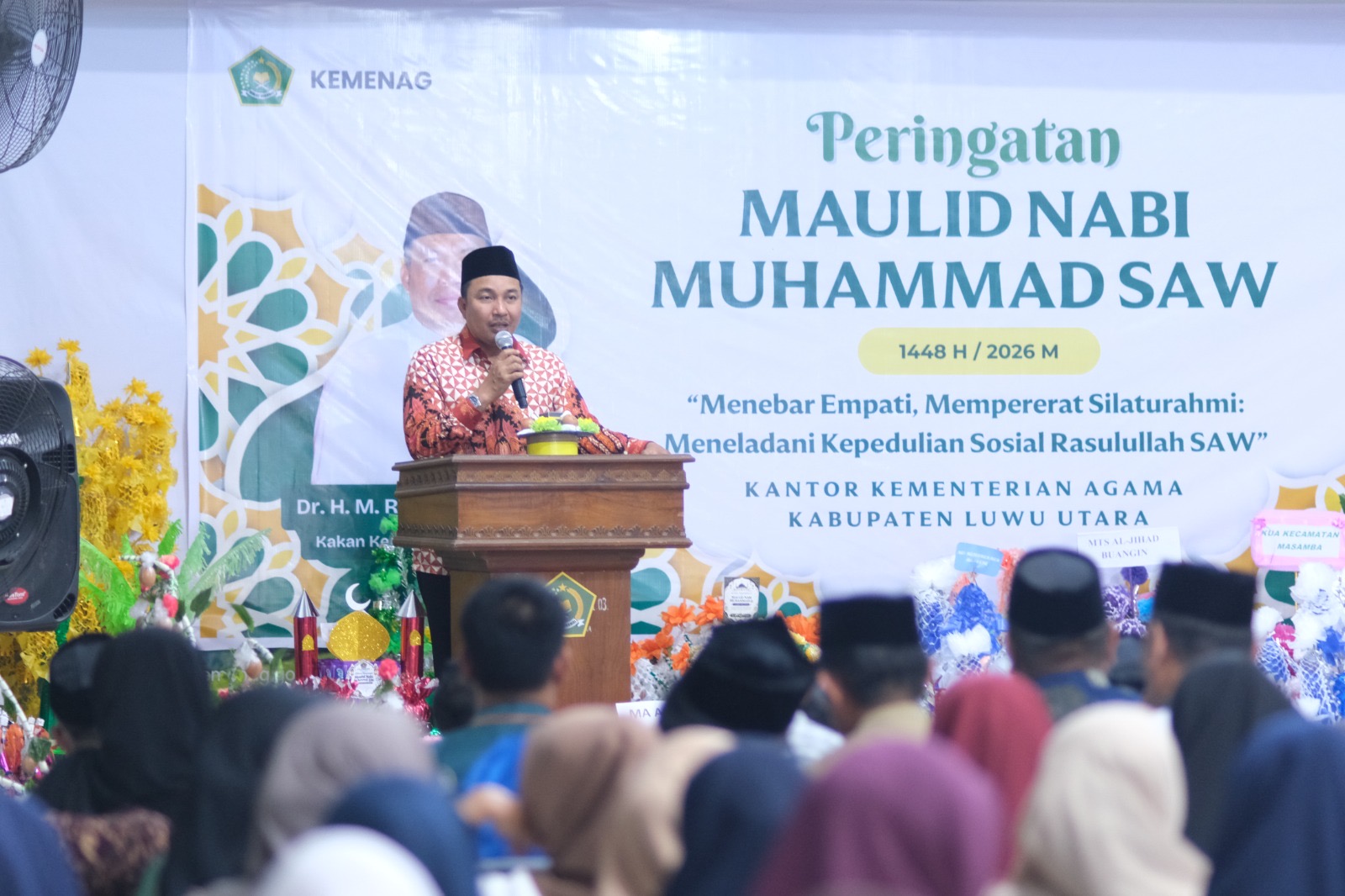 Hadiri Maulid Nabi di Kemenag Luwu Utara, Bupati Apresiasi Semangat Keagamaan Masyarakat