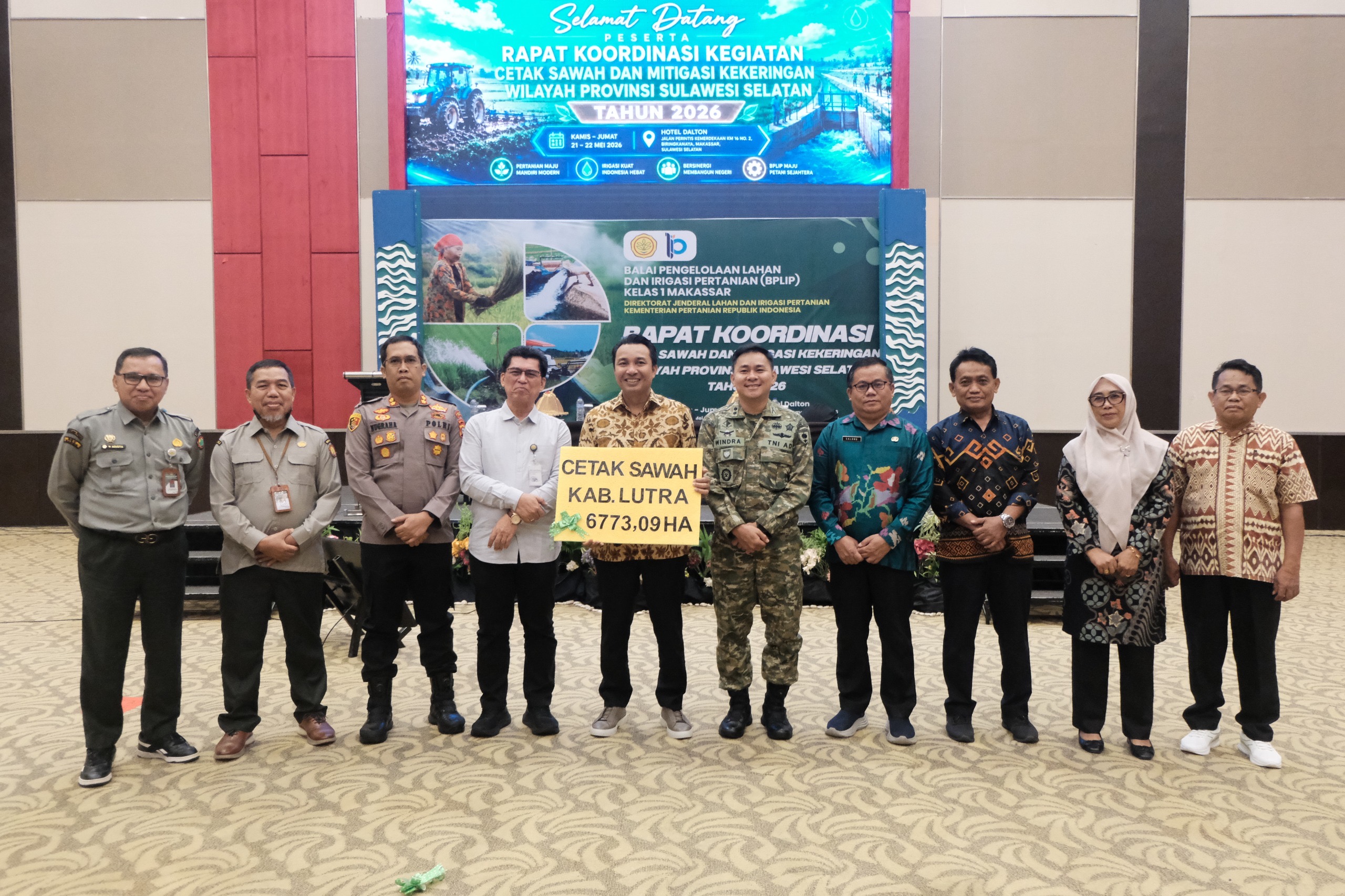 Pemda Luwu Utara Terima Bantuan Cetak Sawah Rakyat (CSR) Sebanyak 6773,09 Ha