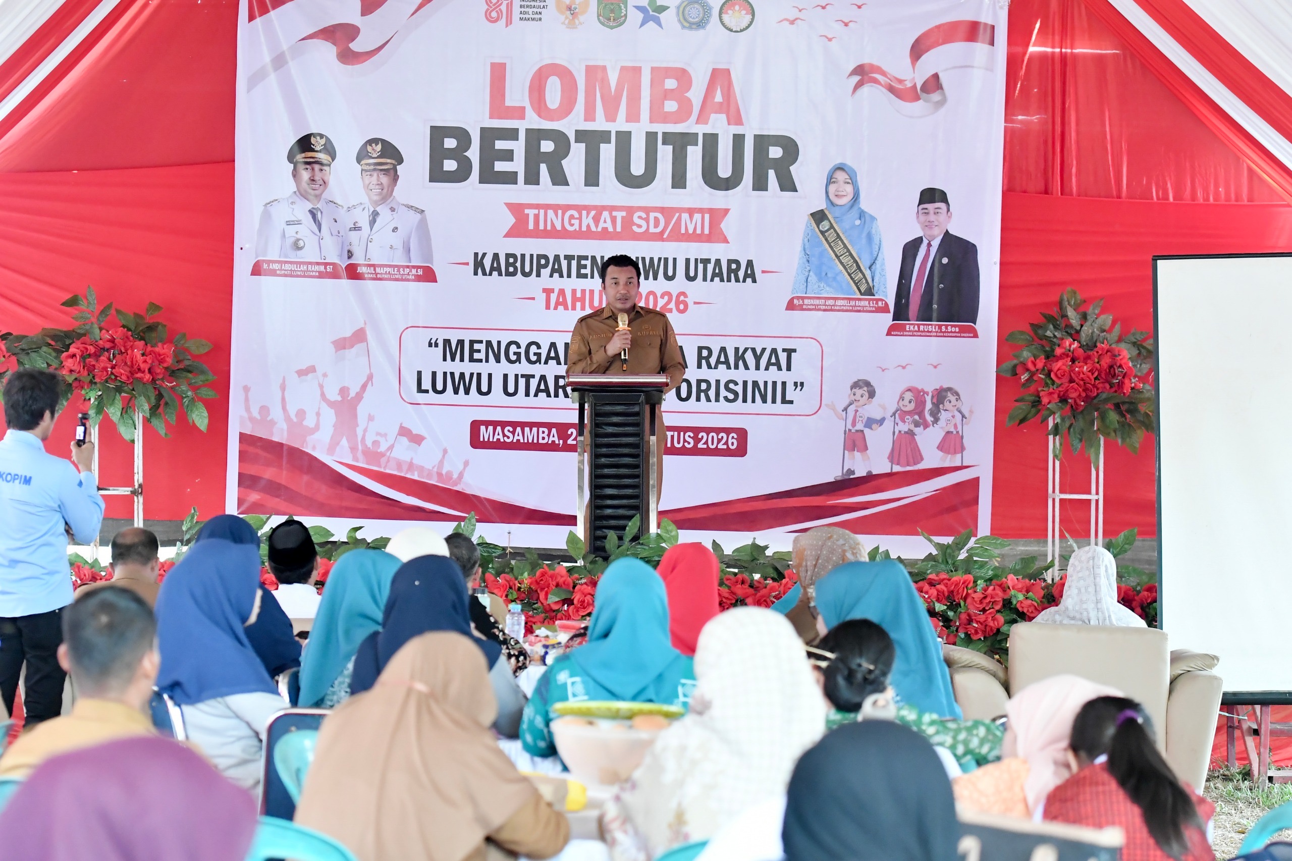 Bupati Luwu Utara Buka Lomba Bertutur, Dorong Penguatan Budaya Literasi Sejak Dini