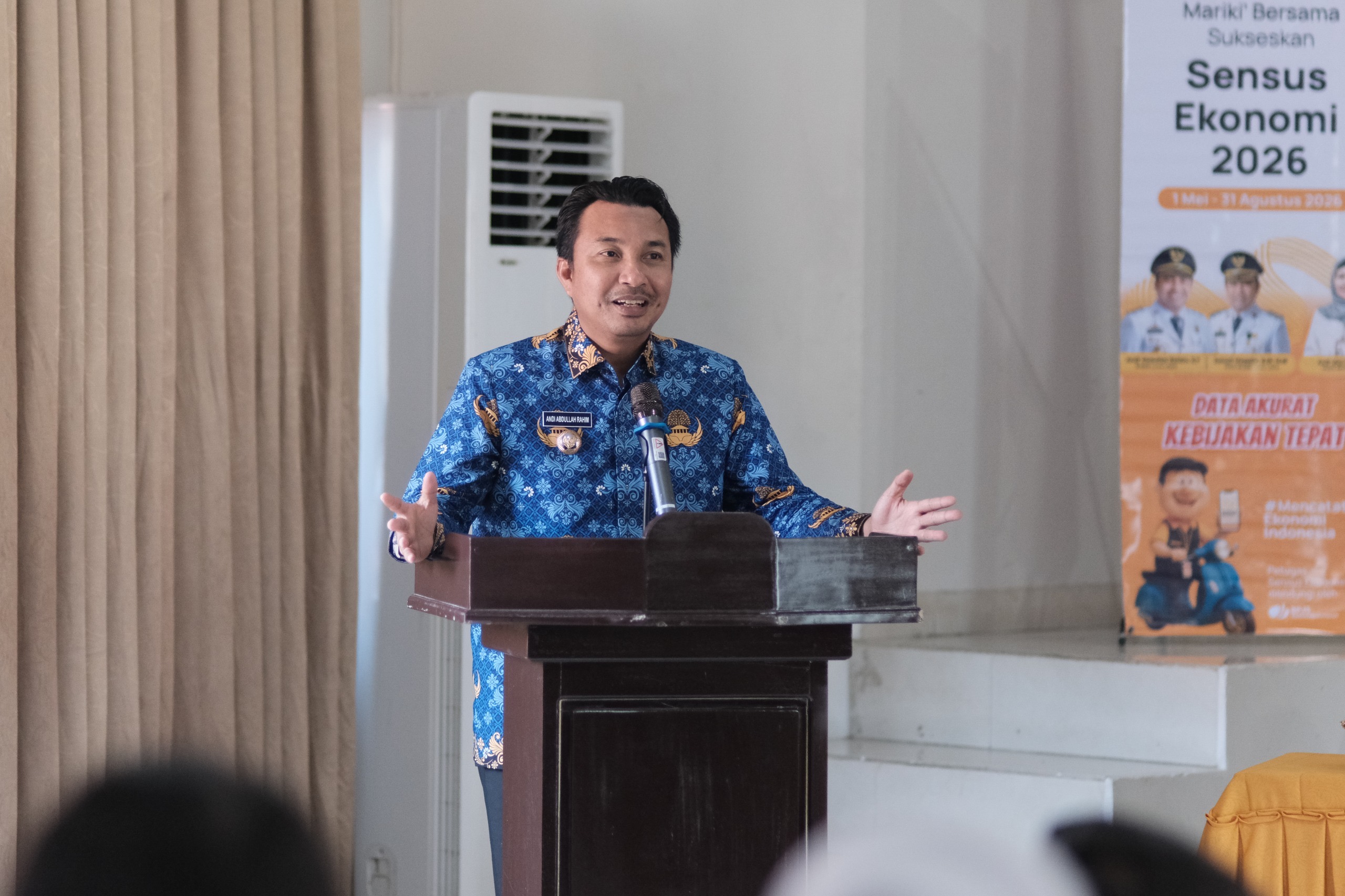 Bupati Luwu Utara membuka pelatihan petugas lapangan sensus ekonomi tahun 2026 