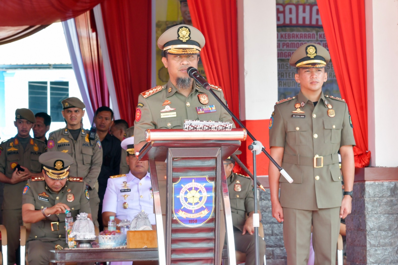 Gubernur Sulsel Pimpin Upacara HUT Satpol PP ke-76 tingkat provinsi Sulsel di Luwu Utara 